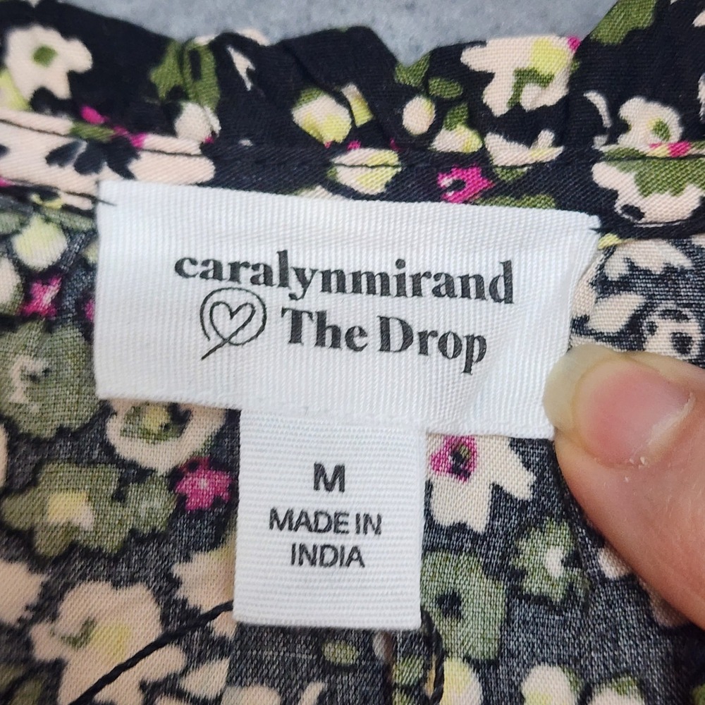 The Drop Caralyn Mirand Dress Black Floral Tiered Women's Sz‎ M - NWT - Picture 5 of 9